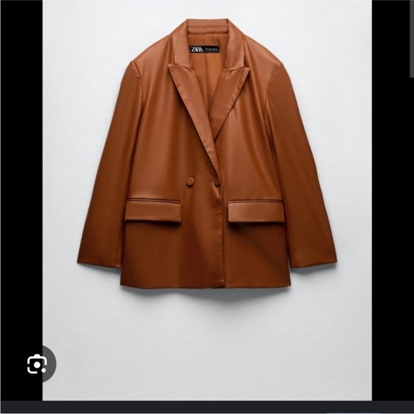 Zara new with tags brown double breasted jacket size Small - Picture 2 of 5